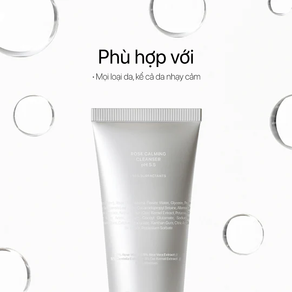 ROSE CALMING CLEANSER PH 5.5 - Ảnh 5