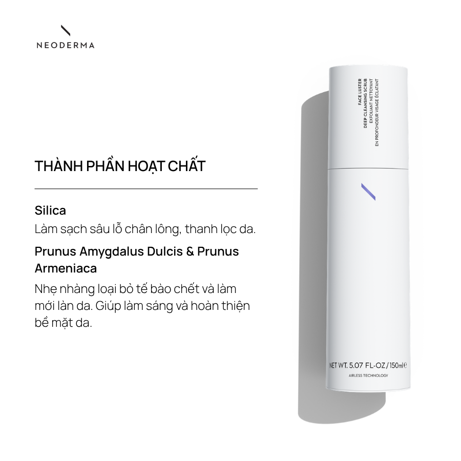 Face Luster Deep Cleansing Scrub Tẩy da chết và làm sạch sâu dạng hạt - Ảnh 2